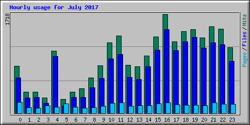 Hourly usage for July 2017