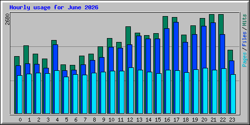 Hourly usage for June 2026