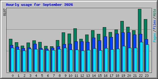 Hourly usage for September 2026