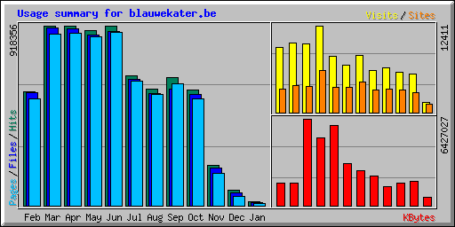 Usage summary for blauwekater.be